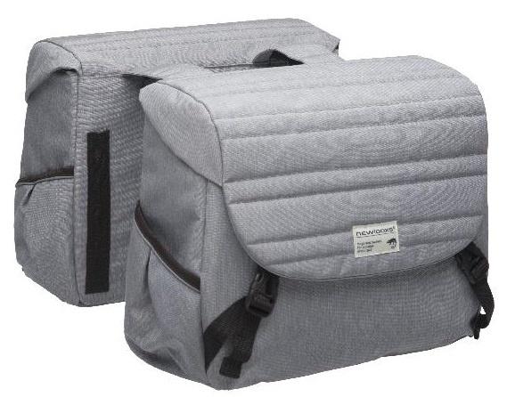 dubbel cykelväska Mondi Joy 38 liters polyester grå