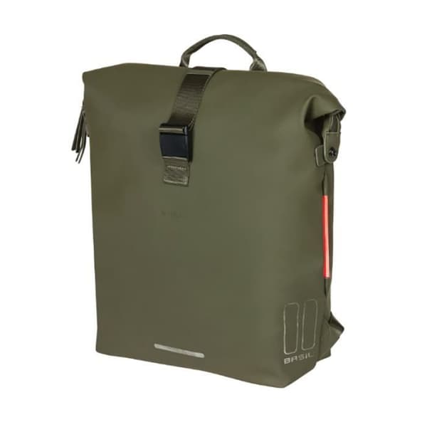 Sacoche - Basil - Soho Nordlicht - 17L - Grön armé - Inbyggd LED - Vattentät