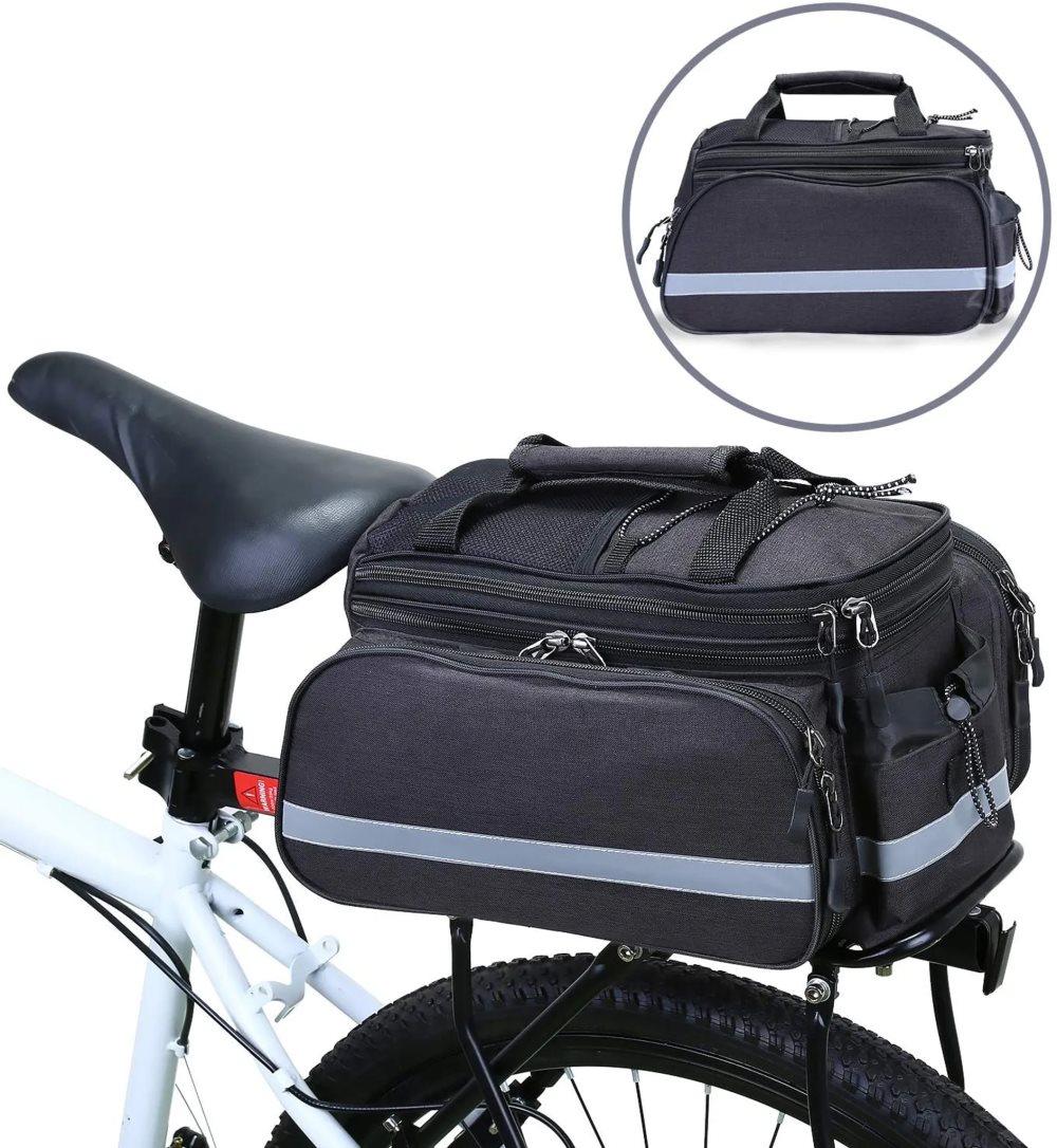 Luggage carrier bag waterproof bike bag rear pannier luggage rack bag with rain cover