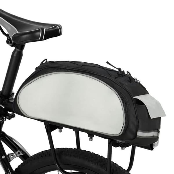 SPRINGOS® cykelväska 21x40cm med handtag, 14L vattentät - Svart/Grå