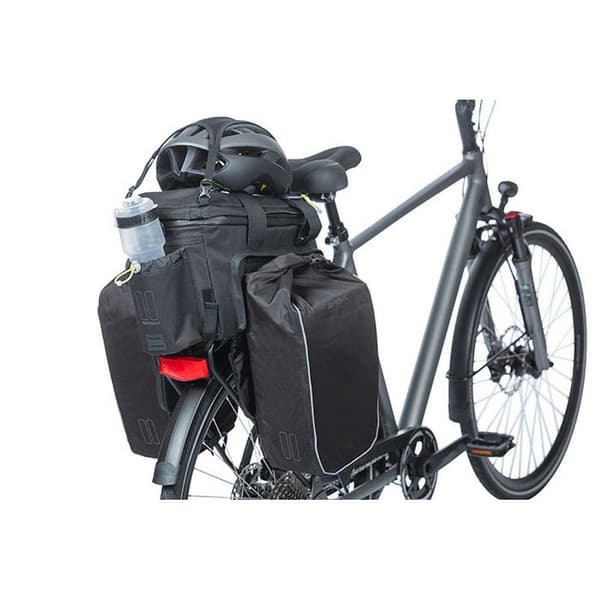 Basil Laukku Miles Xl Pro 9-36l Kanssa Heijastimet Musta