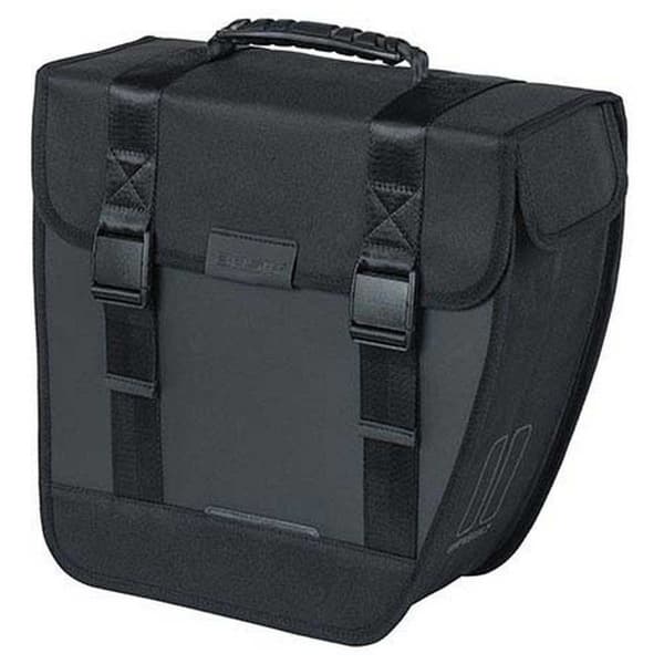 Basil Oikea Laukku Tour Waterproof Hook-on 14l Kanssa Heijastimet Valkoinen,Musta