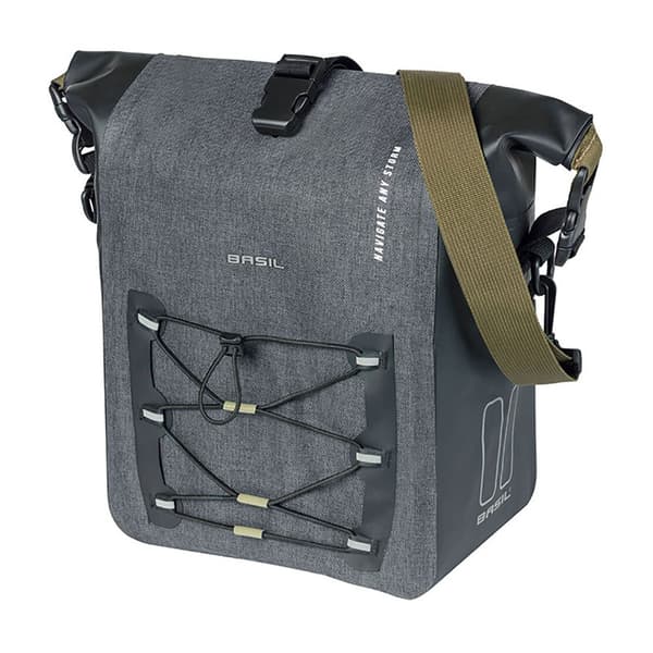 Basil Laukku Navigator Storm Hook 12-15l Harmaa