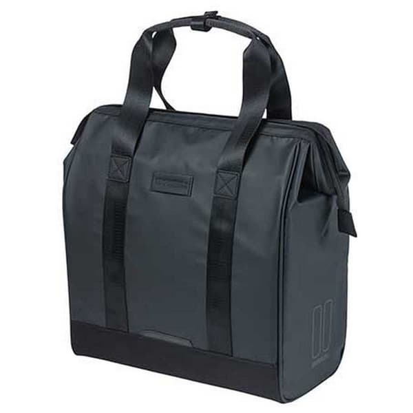 Basil Laukku Grand Tarpaulin Hook-on 23l Kanssa Heijastimet Musta
