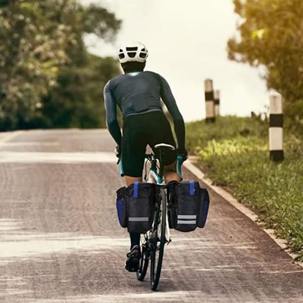 Vattentät cykelväska - BIGILANTUH - Cykelbaksätesväska - Blå - Högdensitet 600D PVC