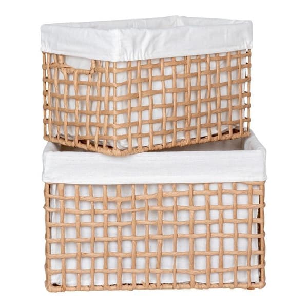 Korg - Bustelo - Set av 2 - Naturlig - Sjögräs - 30 x 19 x 20 cm