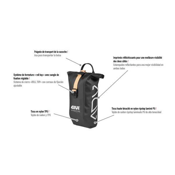 Givi Bike Carrier Rammepose 3.5l Sort