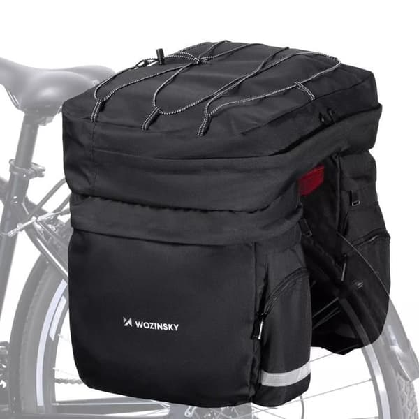 Cykeltasche - Wozinsky - WBB13BK - 60 liter - Regnskydd inkluderat - Svart