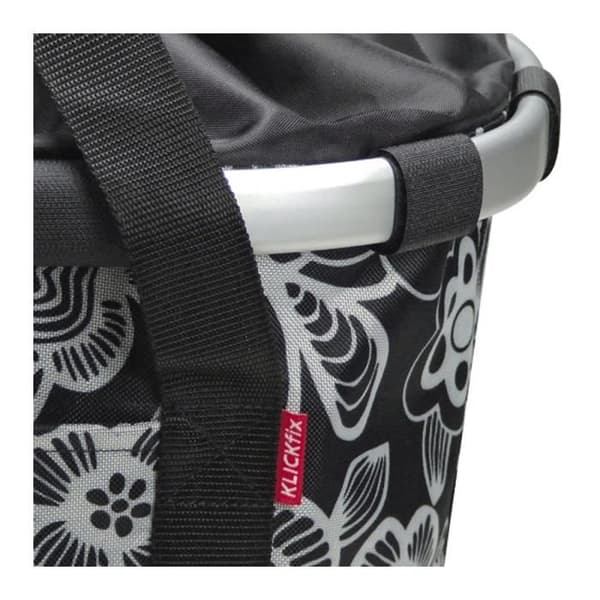 KlickFix Reisenthel styrkorg - vit blomma - Typ: Frontkorg - Material: 100% Polyester