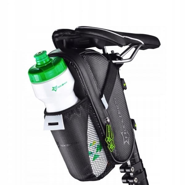 Stor Rockbros C7-1 cykelsadeltaske med en vandflaskeholder