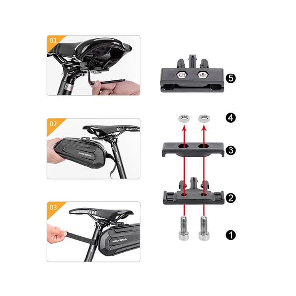 Rockbros B69 styv cykelsadelväska