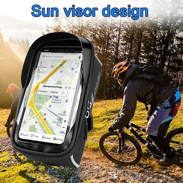 Cykelväska för telefon, vattentät CALDION - Svart - För smartphone upp till 6,5 tum