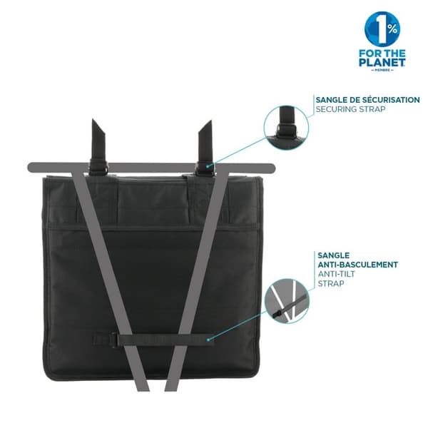 MOBILIS dubbel cykelväska - Svart - 2 x 15L - Vattenavvisande material