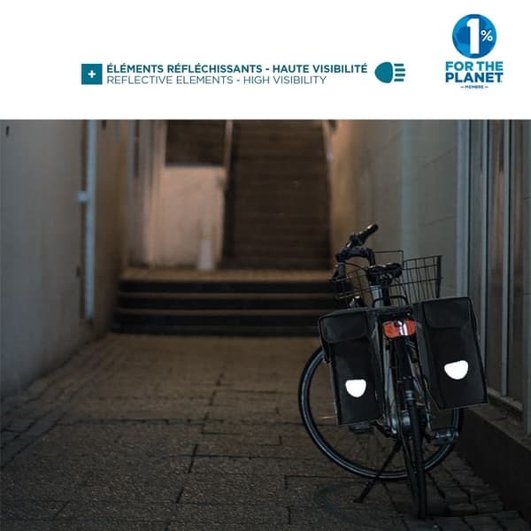 MOBILIS dubbel cykelväska - Svart - 2 x 15L - Vattenavvisande material