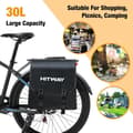 Miniatyrbild 5 av 6: HITWAY Cykelväska, Pannier Rack Bags, 30L Large Rear Rack Bag, Pannier Rack Bags, Vattentät