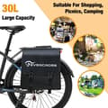 Miniatyrbild 5 av 6: EVERCROSS Dubbel Vattentålig Sadelväsk – Praktisk Transportväska för Elcykel