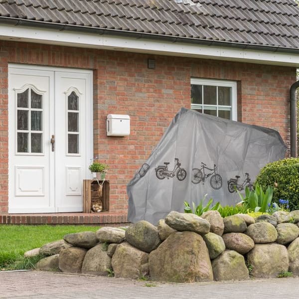 Relaxdays cykelförvaringsgarage i polyeten, tårresistent täckning, lock 200x 115 cm, flera färger