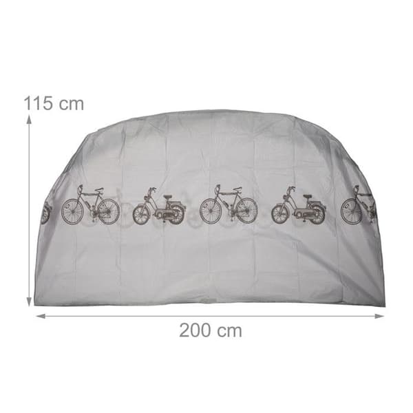 Relaxdays cykelförvaringsgarage i polyeten, tårresistent täckning, lock 200x 115 cm, flera färger
