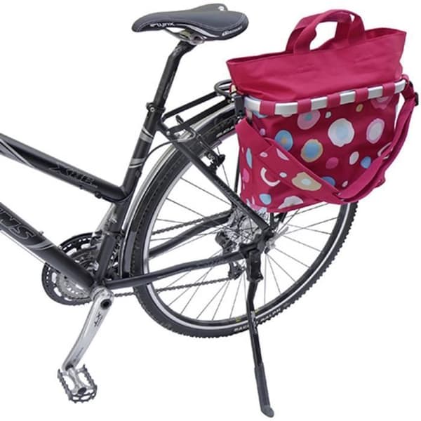 Cykelkorg för KLICKFIX bakre ställ Reisenthel Oval M röd/flerfärgad - Last 5 kg - 17 l