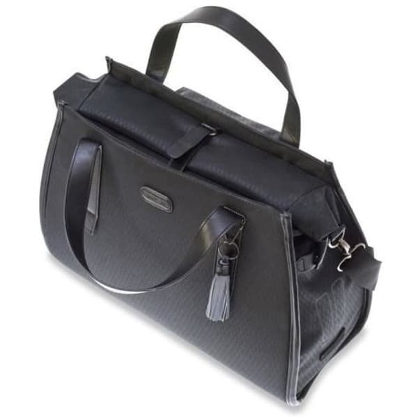 Basil Black Business bagagebärarväska - 17l svart i presenning