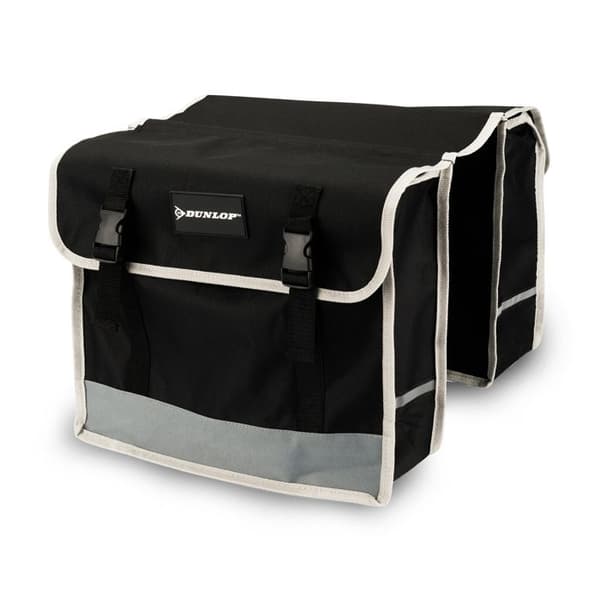 Dubbel cykelsaddelväska - Dunlop - 36x30x12cm - Vattentät - Polyester 600 D - Unisex