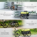 Miniatyrbillede 9 af 9: Lastvognstrailer, 2-i-1, 130x64x103 cm, Gul
