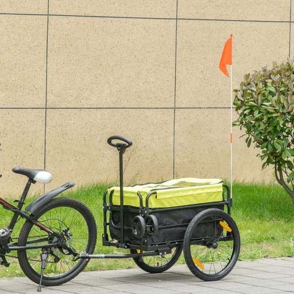 Lastvognstrailer, 2-i-1, 130x64x103 cm, Gul