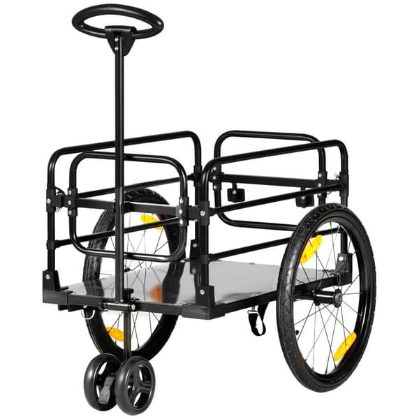 Lastvognstrailer, 2-i-1, 130x64x103 cm, Gul