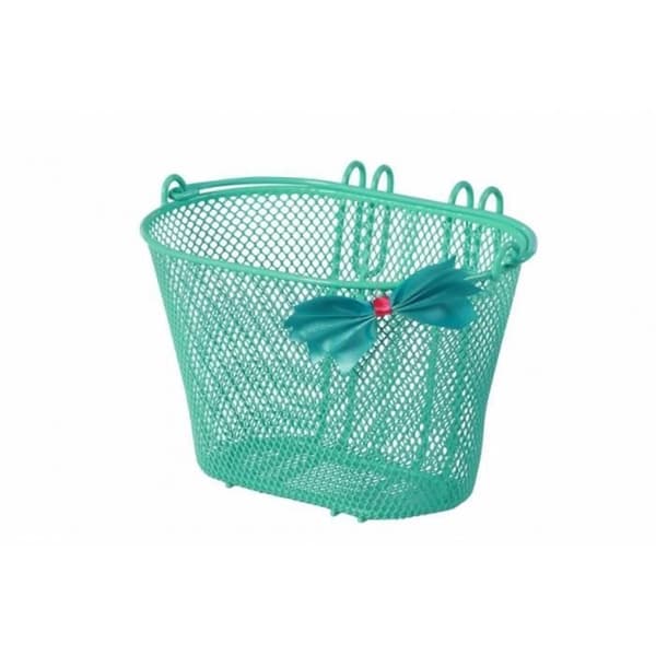 Barncykelkorg - BASIL - Jasmin Bow-Tie - 10 liter - Mintgrön - Stål