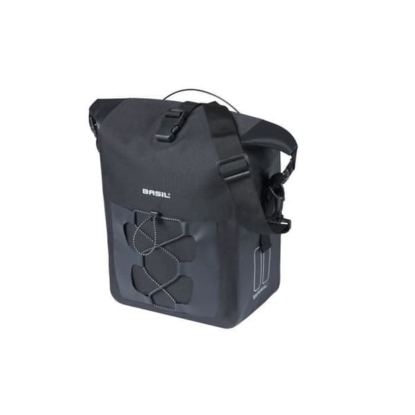 Basil enkel cykelväska navigator vattentät 14 liter 14 x 24 x 34 cm svart