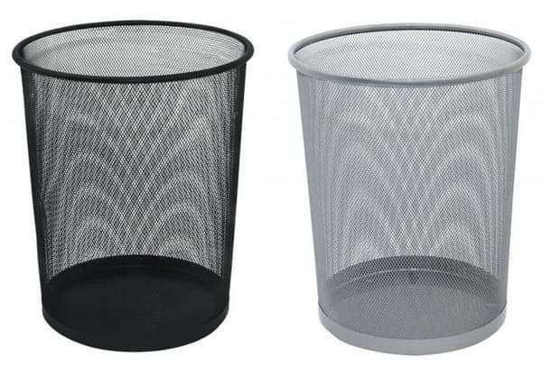 Soptunna - Q-Connect - KF00849 - Silver - 19L - Lackad metallnät