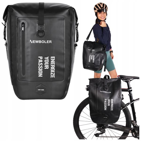 Cykeltaske bagerste rulle bagerste taske, stor, vandtæt