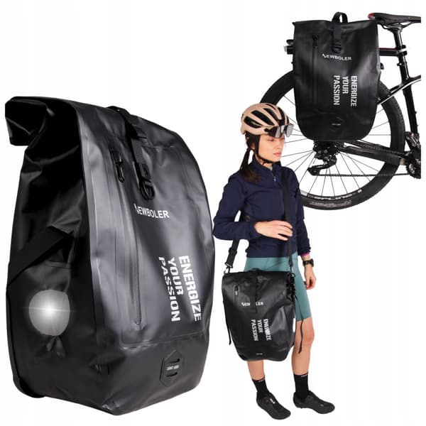 Cykeltaske bagerste rulle bagerste taske, stor, vandtæt