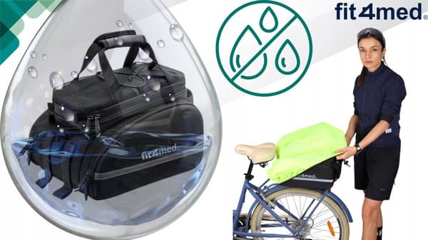 Cykelväska för bagageutrymme med fickor vattentät hopfällbar 35L