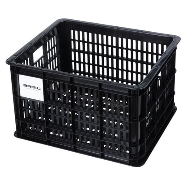 Cykelkorg - Basil - Crate - 29,5L - Återvunnen plast - Svart
