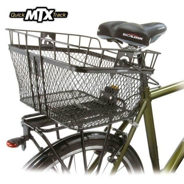 Bakre korg - TOPEAK - Mtx Rear - QuickClick-fäste - Metall - 23,4 L - Grå