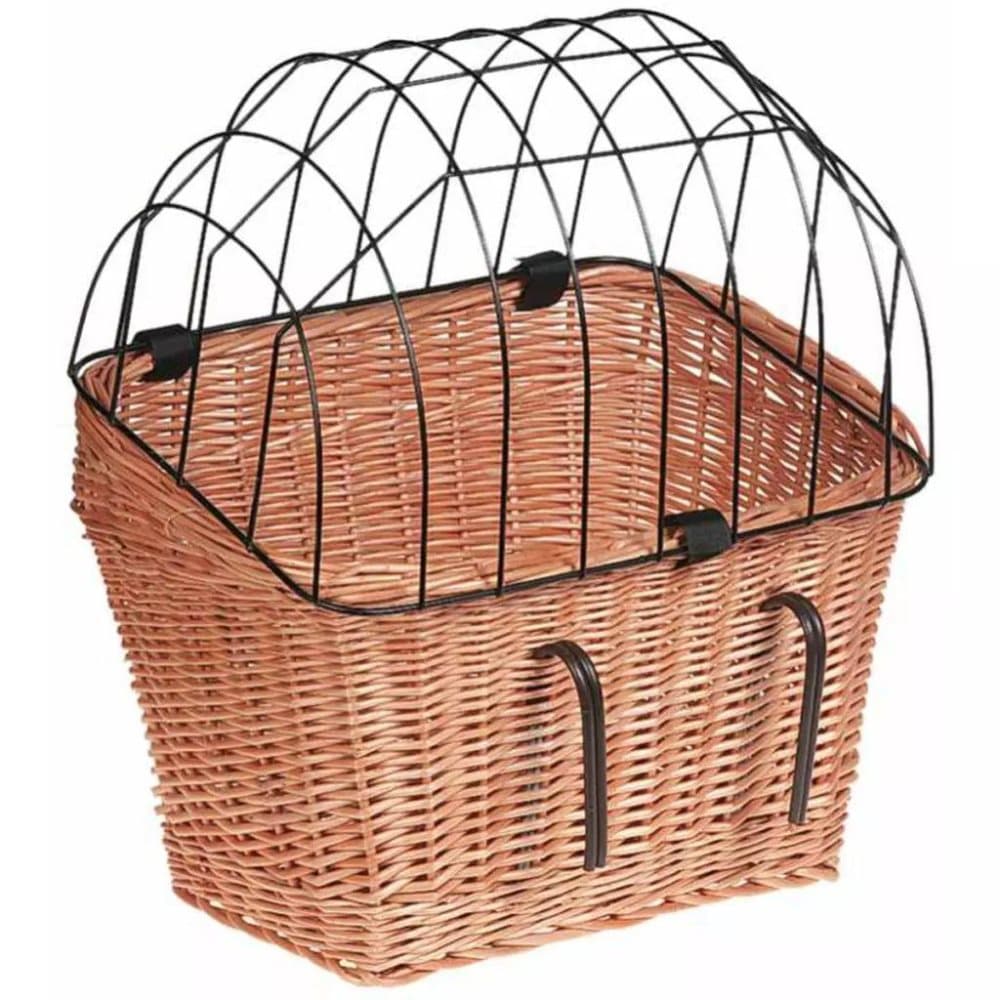 FLAMINGO hundecykelkurv til foran piletræ 45x30x49 cm 502658