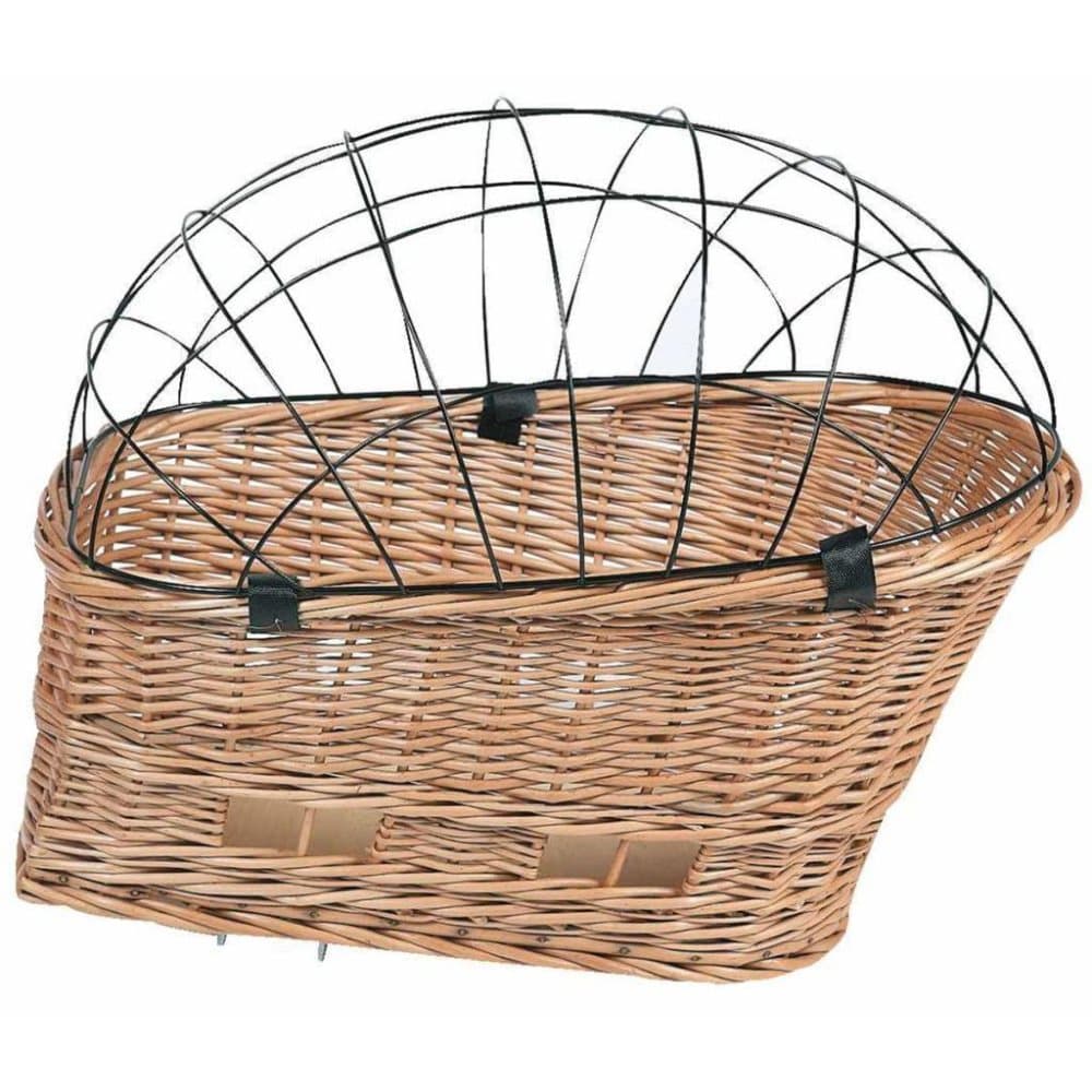 FLAMINGO hundecykelkurv til bagagebærer piletræ 55x35x44 cm 502666