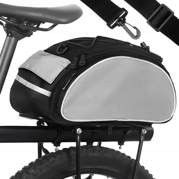 Svart Cykelväska med Reflex - 13 L