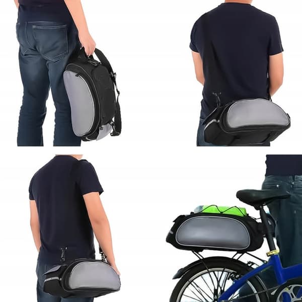 Svart Cykelväska med Reflex - 13 L