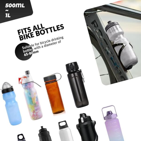 Cykelflaskhållare, ROCKBROS hållare (PVC1001W) vit