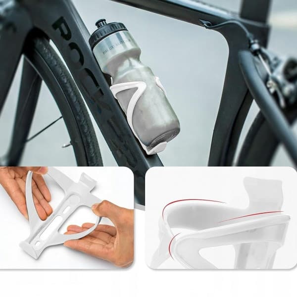 Cykelflaskhållare, ROCKBROS hållare (PVC1001W) vit