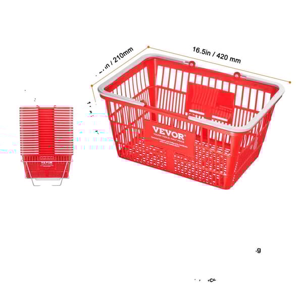 Shoppingkorg, 20 st, 21L kapacitet, hållbart PE-material,20st