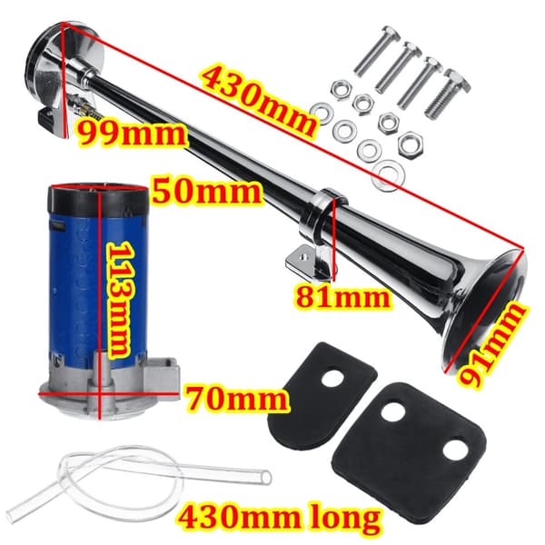 178DB Single Trumpet Air Horn Kromikompressori kuorma-autojunalle