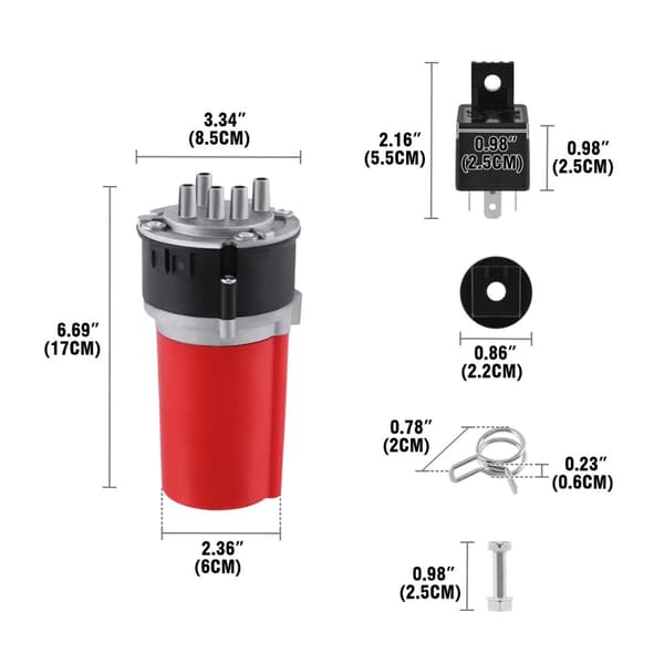 Musikalsk Luft Horn Sæt, 125db Høj Lyd, Nem Installation, Universal Pasform til 12V Køretøjer,12V