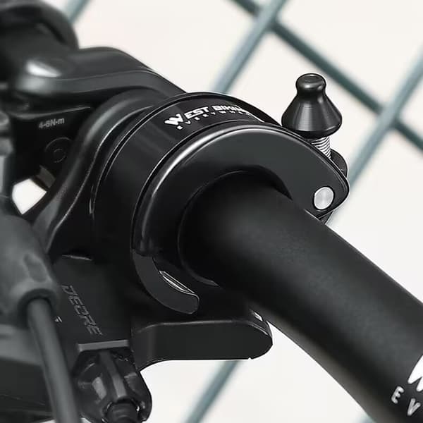 INF Conch Style Hidden Bicycle Bell - Loud and Clear Sound Transparent+svart