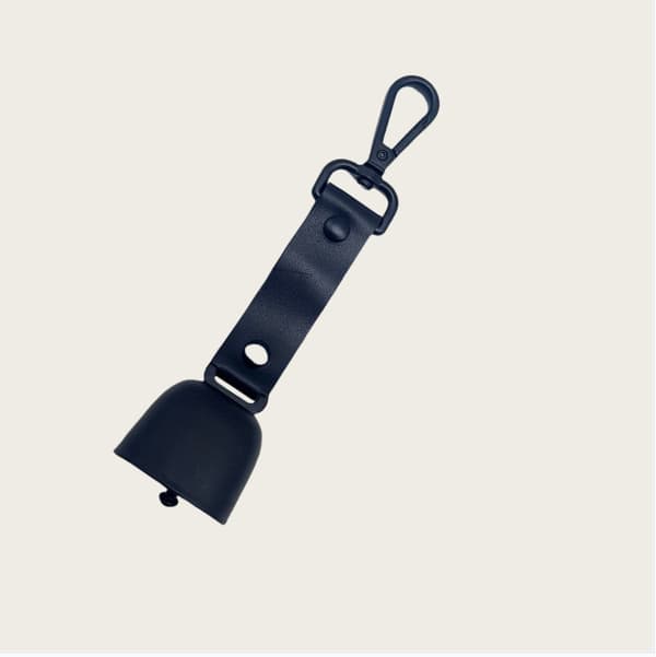 INF Alert Cowbell Anti-Loss Bear Bell med Demper Sort