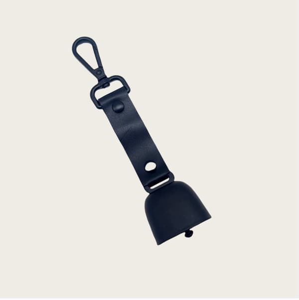 INF Alert Cowbell Anti-Loss Bear Bell med Demper Sort