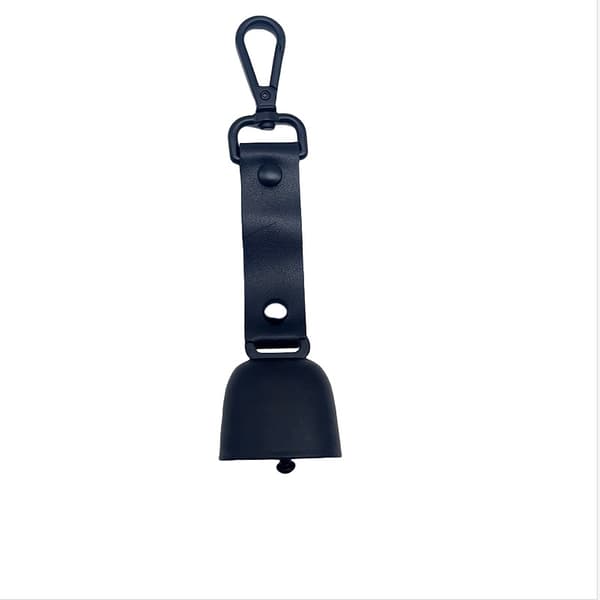 INF Alert Cowbell Anti-Loss Bear Bell med Demper Sort