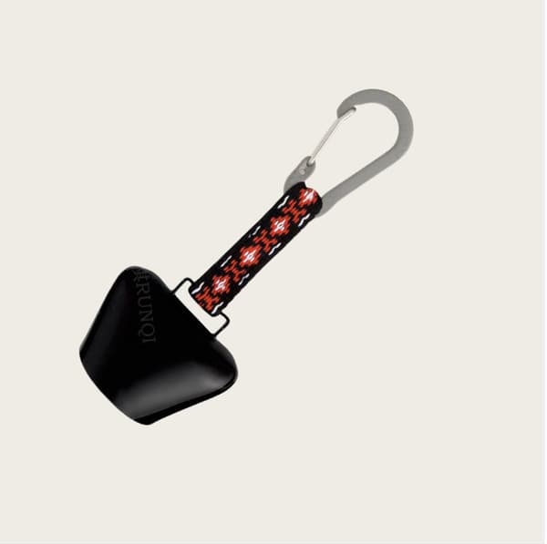 INF Udendørs vandreture camping anti-tabt klokke med metalclips Sort